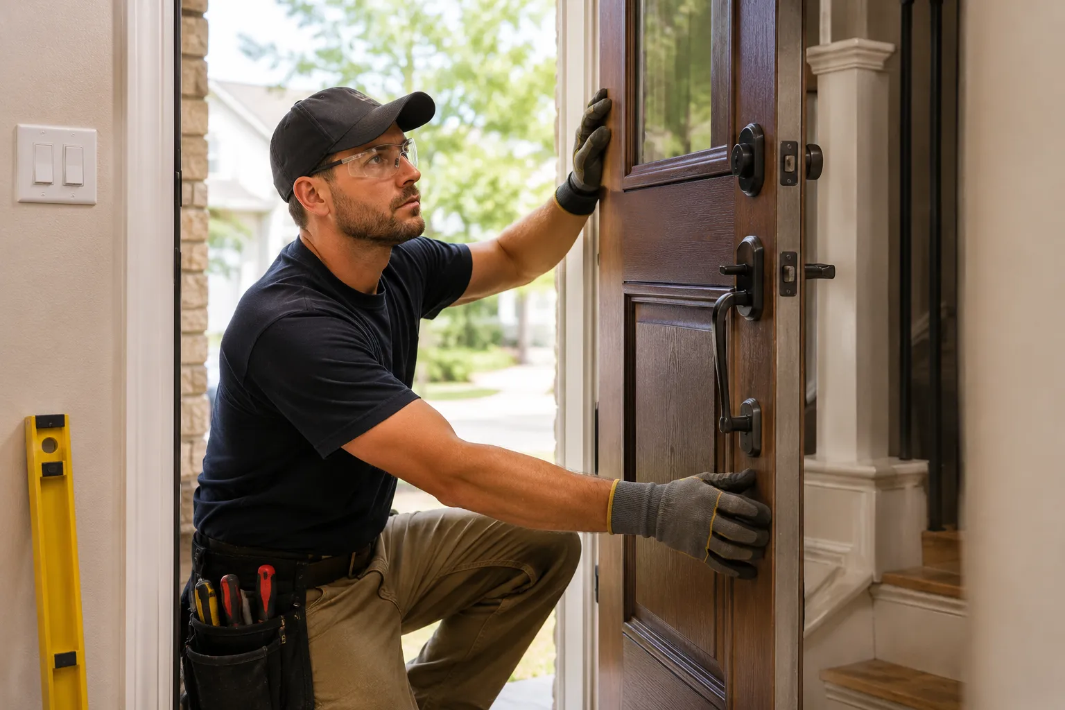 Professional door installation — Advanced Window Systems Rockford IL